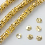 Zdjęcie - Blaszki wygięte satynowe gold color 8mm